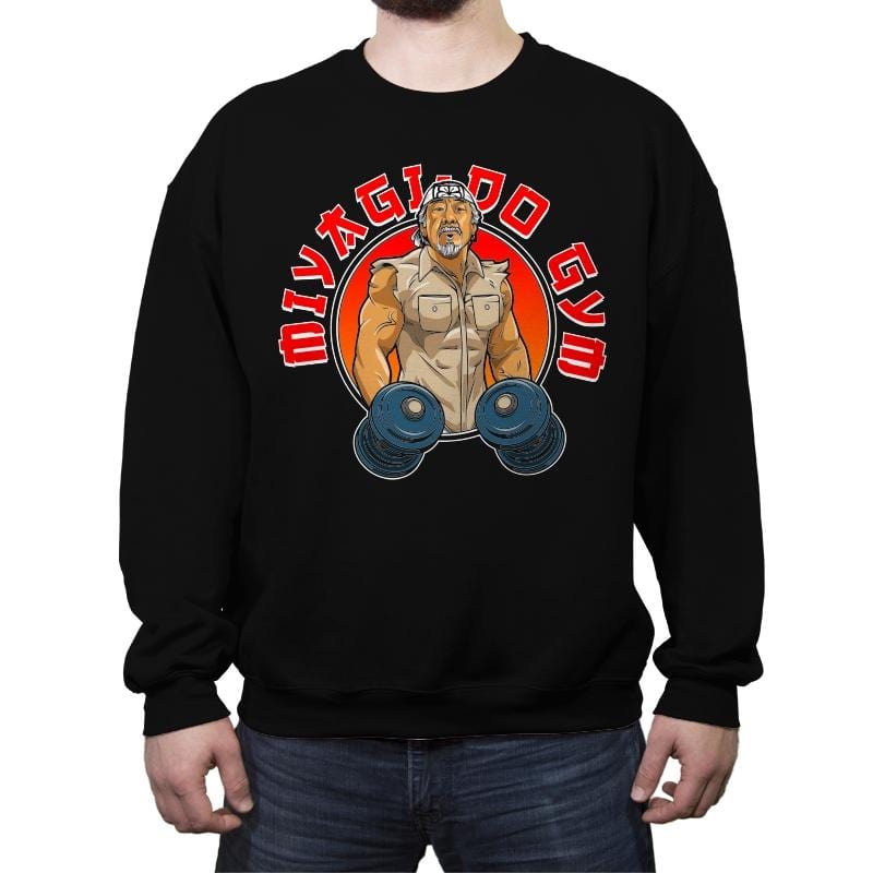 Miyagi-Do Gym - Crew Neck Sweatshirt Crew Neck Sweatshirt RIPT Apparel Small / Black