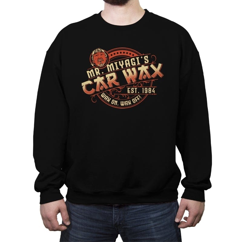 Miyagi's Car Wax - Crew Neck Sweatshirt Crew Neck Sweatshirt RIPT Apparel Small / Black