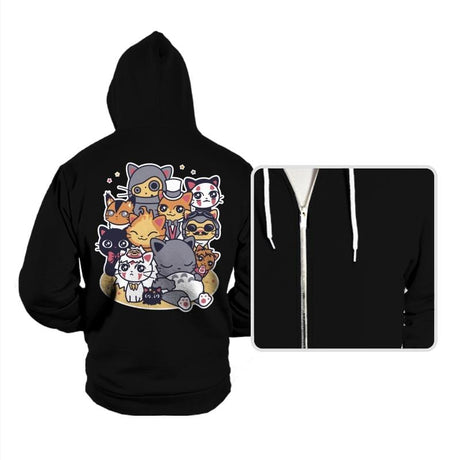 Miyazaki Cats - Hoodies Hoodies RIPT Apparel Small / Black