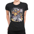 Miyazaki Cats - Womens Premium T-Shirts RIPT Apparel Small / Black
