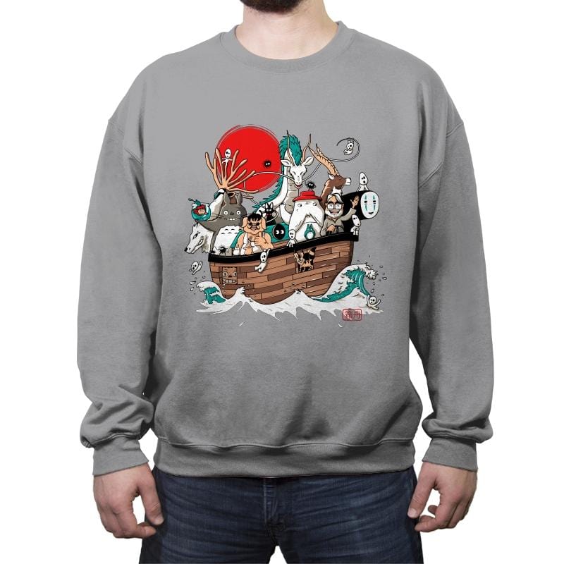Miyazaki's ark - Crew Neck Sweatshirt Crew Neck Sweatshirt RIPT Apparel