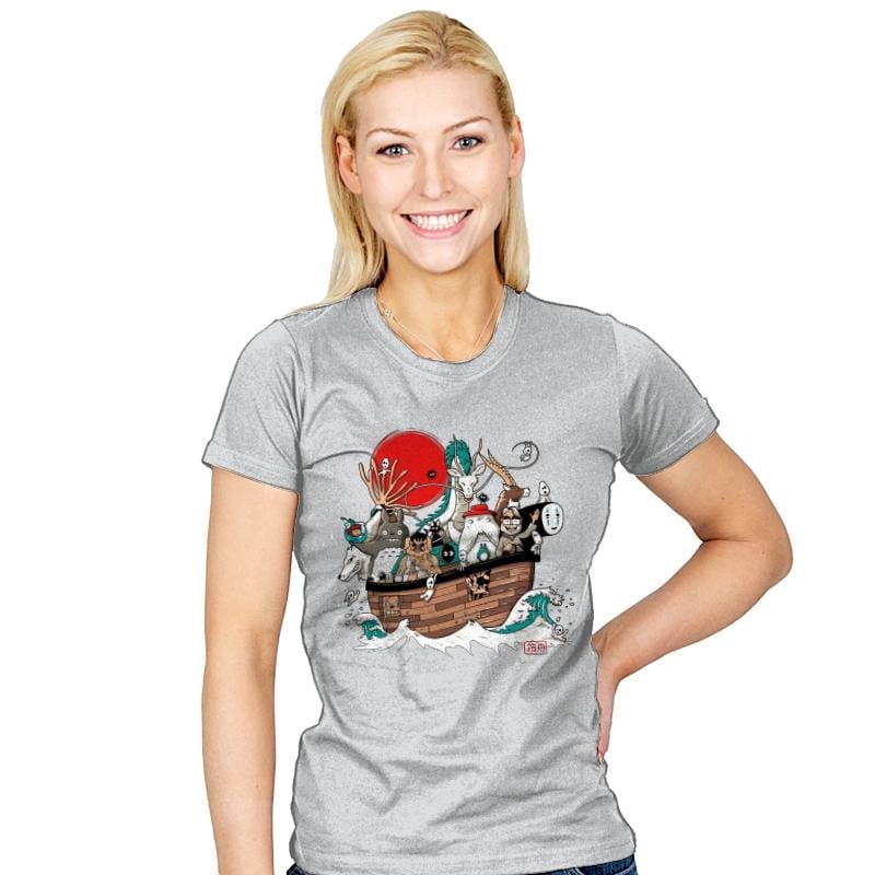 Miyazaki's ark - Womens T-Shirts RIPT Apparel Small / Silver