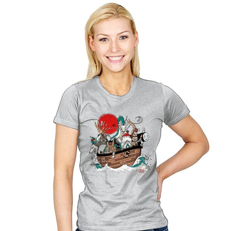 Miyazaki's ark - Womens T-Shirts RIPT Apparel Small / Silver