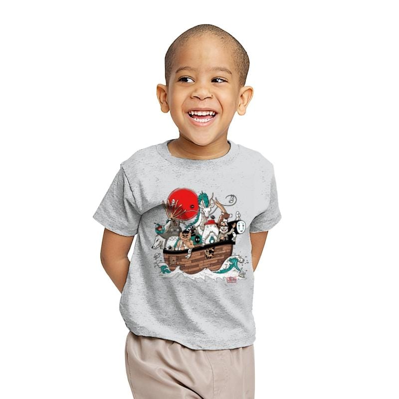 Miyazaki's ark - Youth T-Shirts RIPT Apparel X-small / Sport grey
