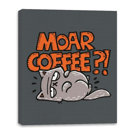 Moar Coffee - Canvas Wraps Canvas Wraps RIPT Apparel 16x20 / Charcoal