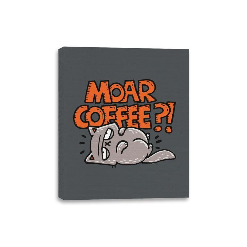 Moar Coffee - Canvas Wraps Canvas Wraps RIPT Apparel 8x10 / Charcoal