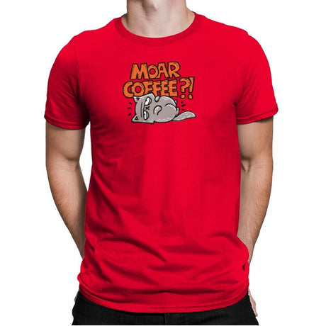 Moar Coffee - Mens Premium T-Shirts RIPT Apparel Small / Red