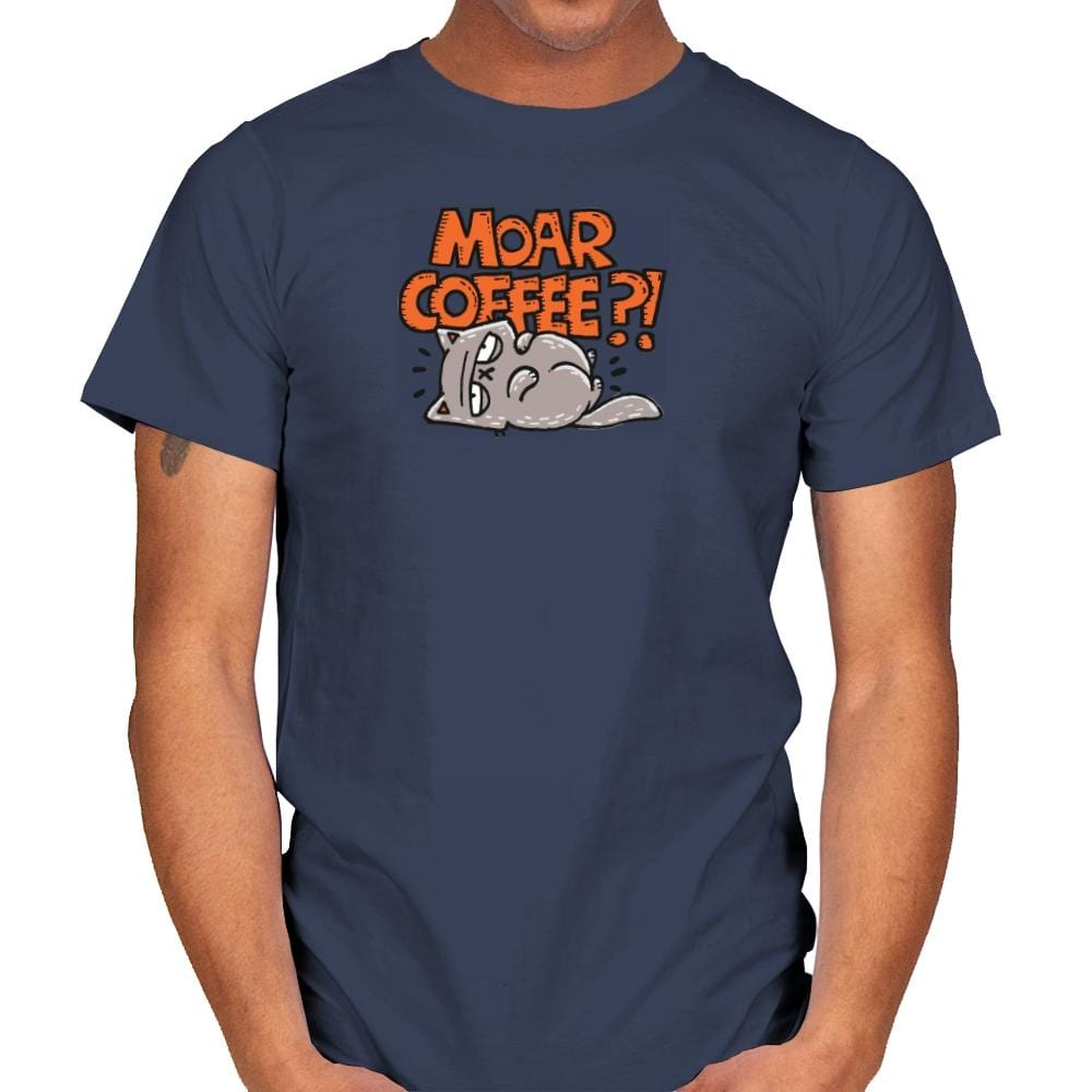 Moar Coffee - Mens T-Shirts RIPT Apparel Small / Navy
