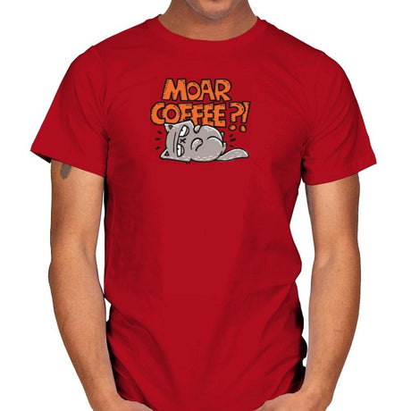 Moar Coffee - Mens T-Shirts RIPT Apparel Small / Red