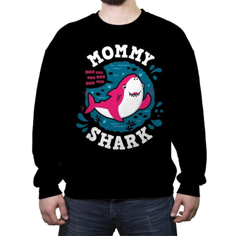 Mommy Shark - Crew Neck Sweatshirt Crew Neck Sweatshirt RIPT Apparel
