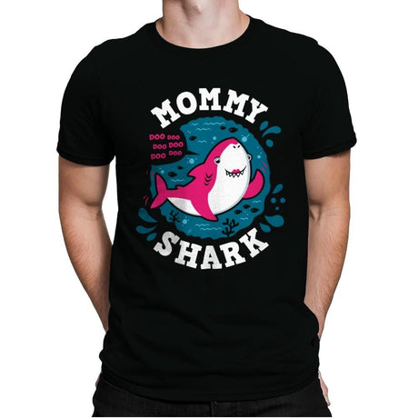 Mommy Shark - Mens Premium T-Shirts RIPT Apparel Small / Black