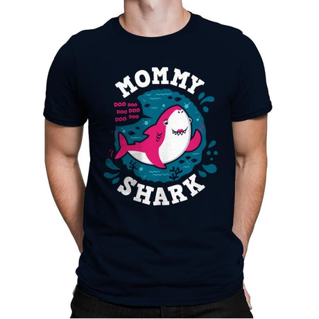 Mommy Shark - Mens Premium T-Shirts RIPT Apparel Small / Midnight Navy
