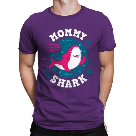 Mommy Shark - Mens Premium T-Shirts RIPT Apparel Small / Purple Rush