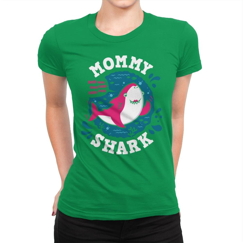 Mommy Shark - Womens Premium T-Shirts RIPT Apparel Small / Kelly Green