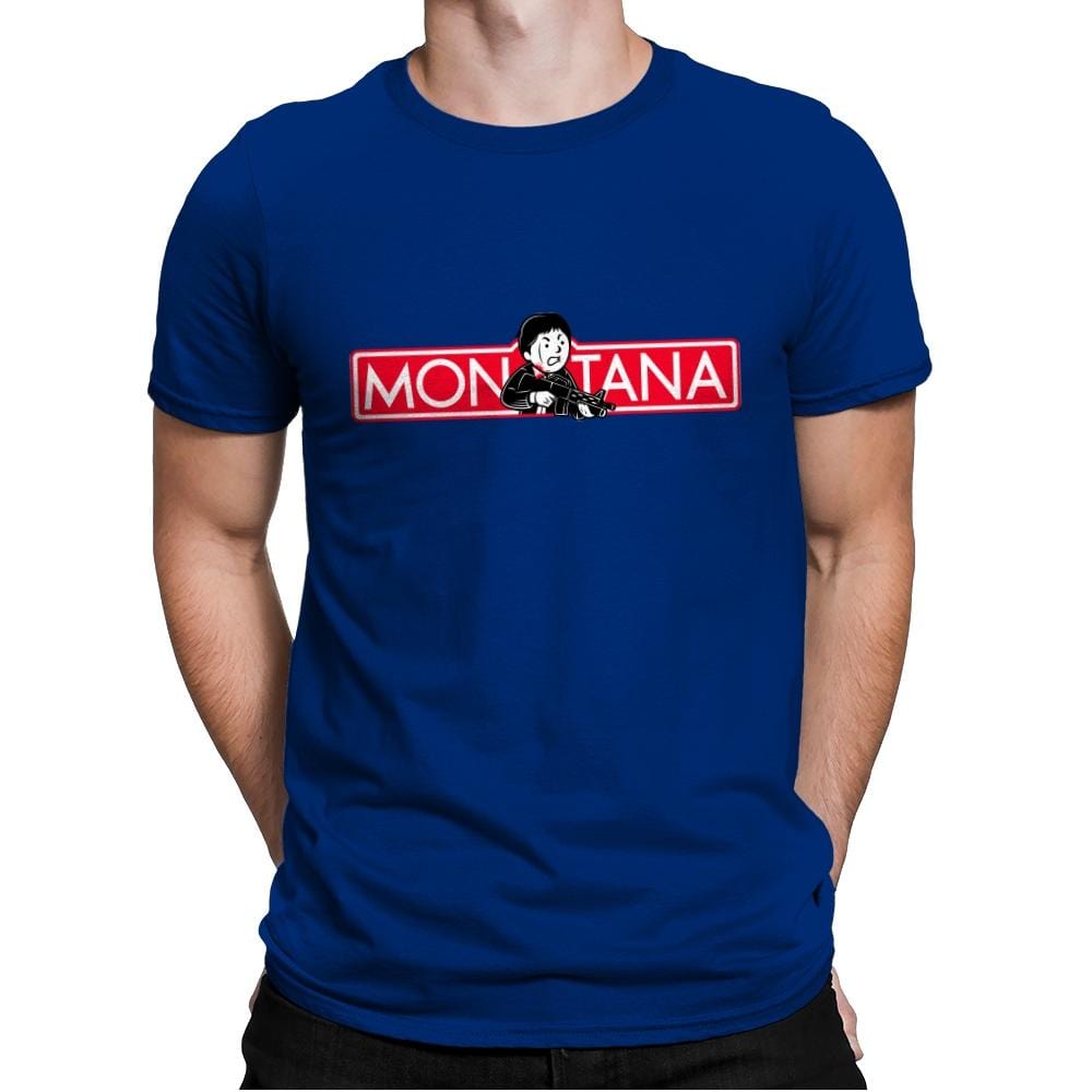 MON-TANA - Mens Premium T-Shirts RIPT Apparel Small / Royal