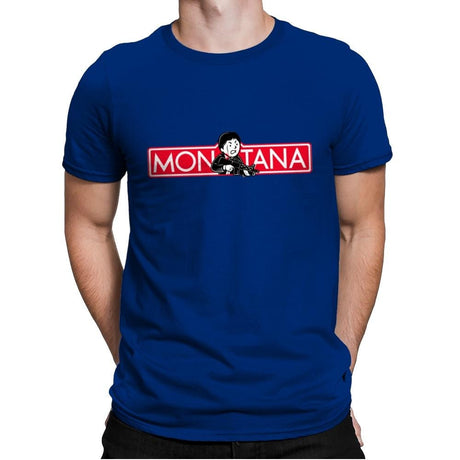 MON-TANA - Mens Premium T-Shirts RIPT Apparel Small / Royal