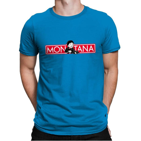 MON-TANA - Mens Premium T-Shirts RIPT Apparel Small / Turqouise