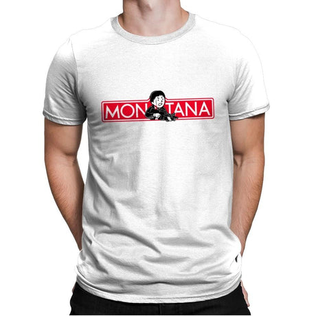 MON-TANA - Mens Premium T-Shirts RIPT Apparel Small / White