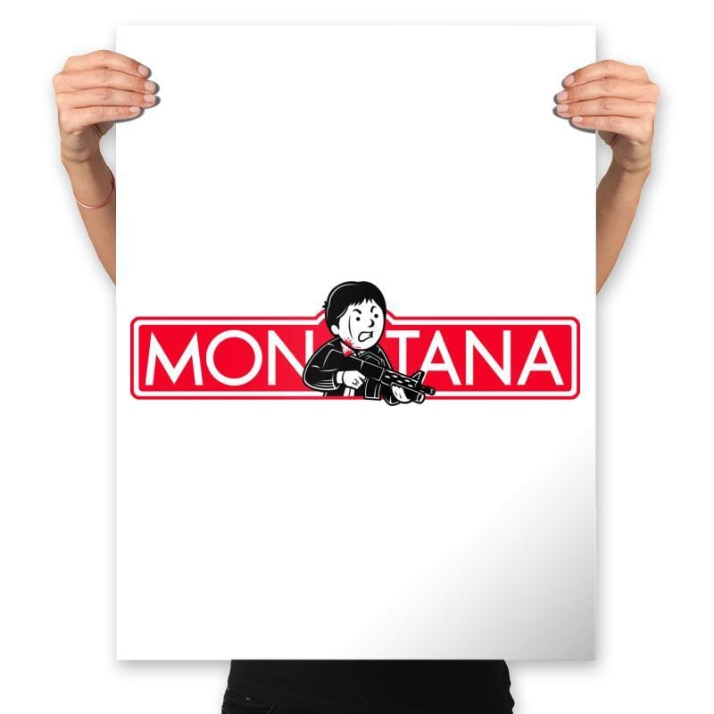 MON-TANA - Prints Posters RIPT Apparel 18x24 / White
