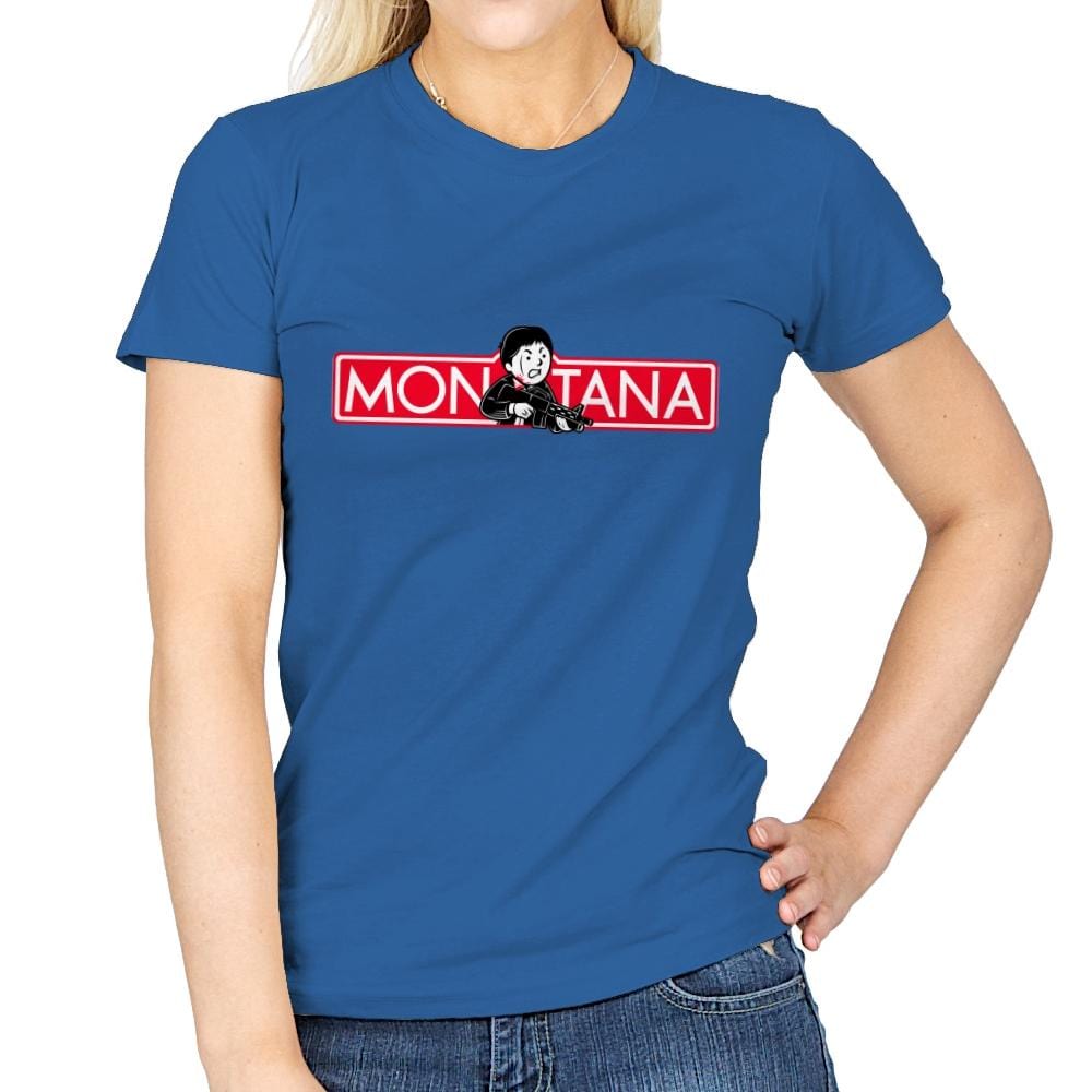 MON-TANA - Womens T-Shirts RIPT Apparel Small / Royal