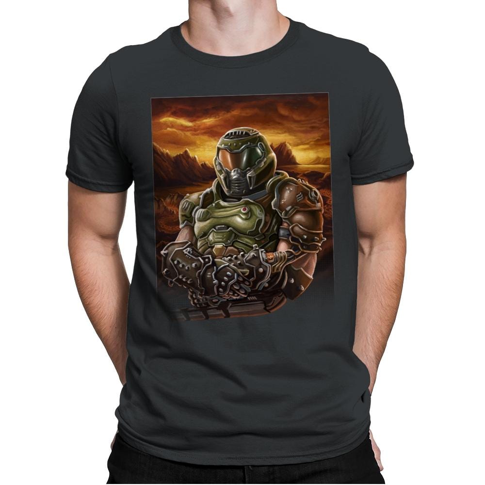 Mona Doom - Mens Premium T-Shirts RIPT Apparel Small / Heavy Metal