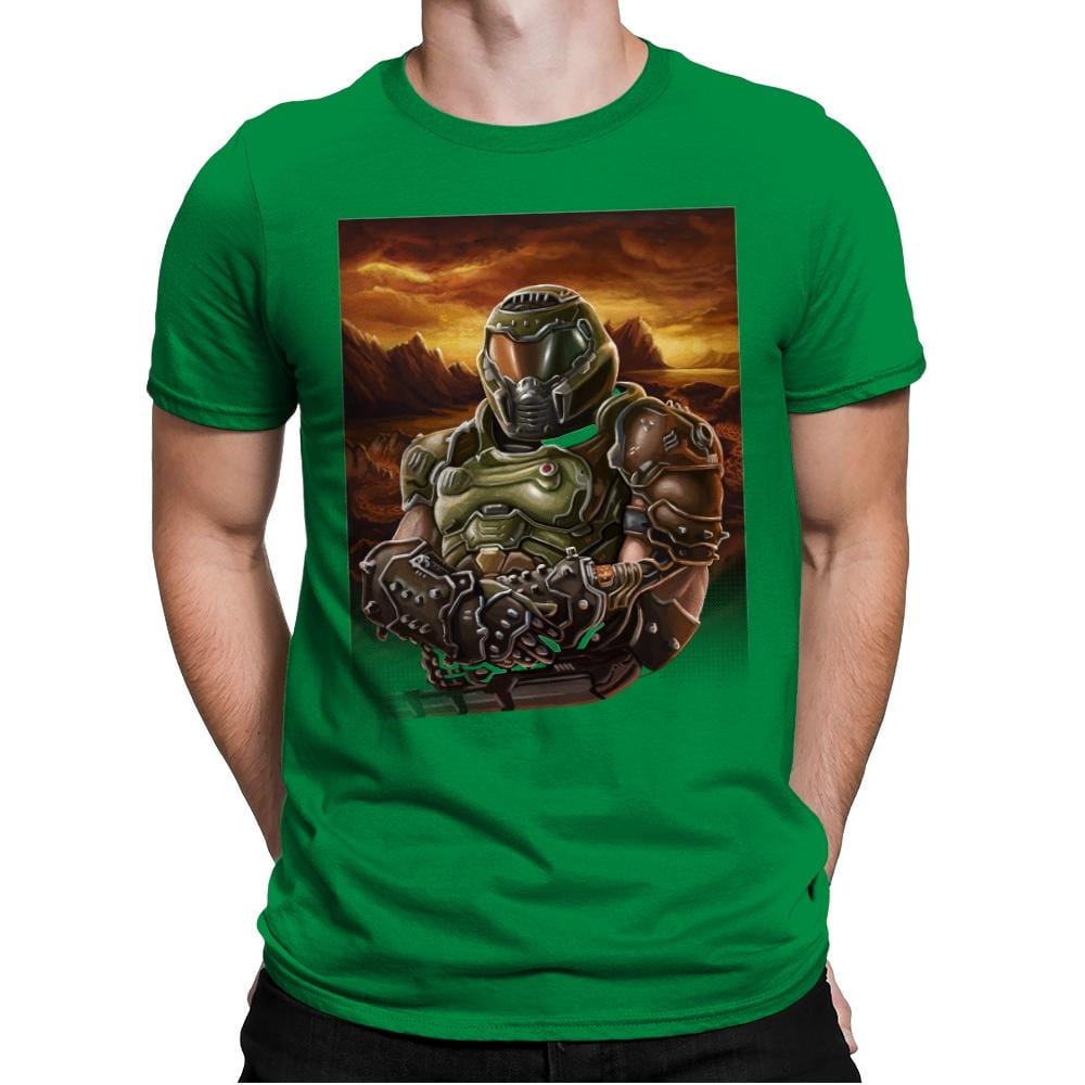 Mona Doom - Mens Premium T-Shirts RIPT Apparel Small / Kelly