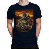 Mona Doom - Mens Premium T-Shirts RIPT Apparel Small / Midnight Navy