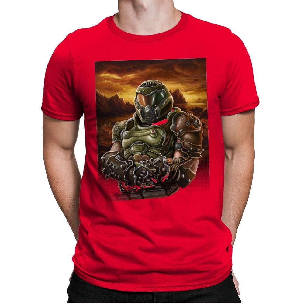Mona Doom - Mens Premium T-Shirts RIPT Apparel Small / Red
