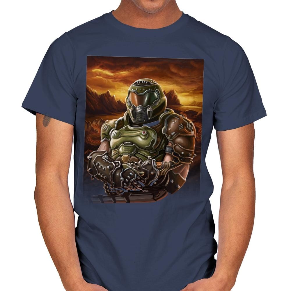 Mona Doom - Mens T-Shirts RIPT Apparel Small / Navy