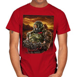 Mona Doom - Mens T-Shirts RIPT Apparel Small / Red
