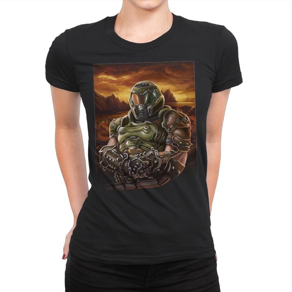 Mona Doom - Womens Premium T-Shirts RIPT Apparel Small / Black