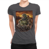Mona Doom - Womens Premium T-Shirts RIPT Apparel Small / Heavy Metal