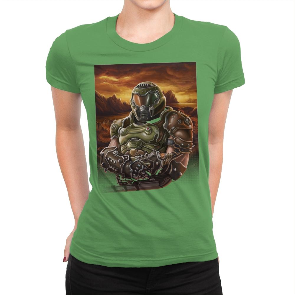 Mona Doom - Womens Premium T-Shirts RIPT Apparel Small / Kelly