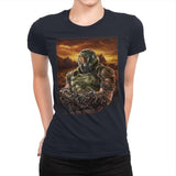 Mona Doom - Womens Premium T-Shirts RIPT Apparel Small / Midnight Navy