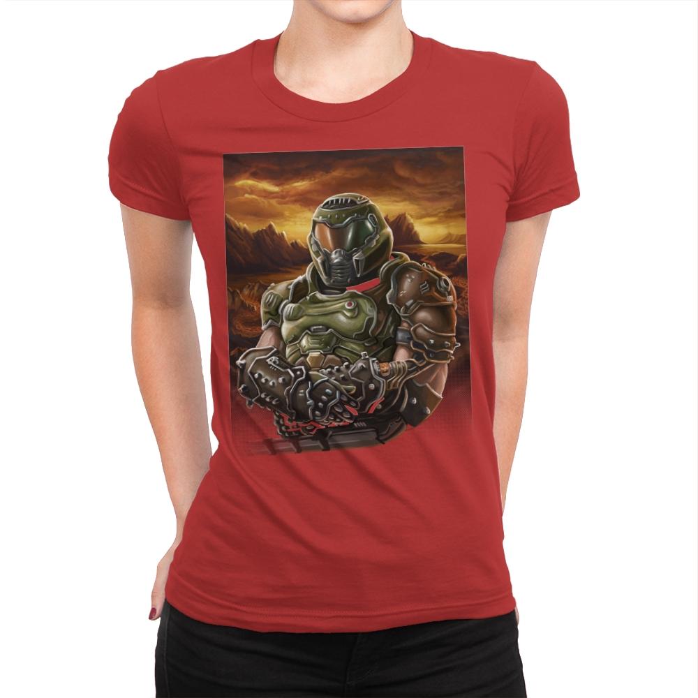 Mona Doom - Womens Premium T-Shirts RIPT Apparel Small / Red