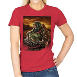 Mona Doom - Womens T-Shirts RIPT Apparel Small / Red