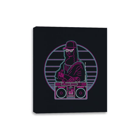 Mona Lisa in the 80s - Canvas Wraps Canvas Wraps RIPT Apparel 8x10 / Black