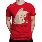 Monday Cat - Mens Premium T-Shirts RIPT Apparel Small / Red