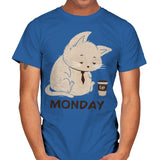 Monday Cat - Mens T-Shirts RIPT Apparel Small / Royal