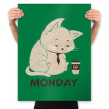 Monday Cat - Prints Posters RIPT Apparel 18x24 / Kelly