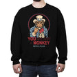 Monkey with a Plan - Crew Neck Sweatshirt Crew Neck Sweatshirt RIPT Apparel Small / Black