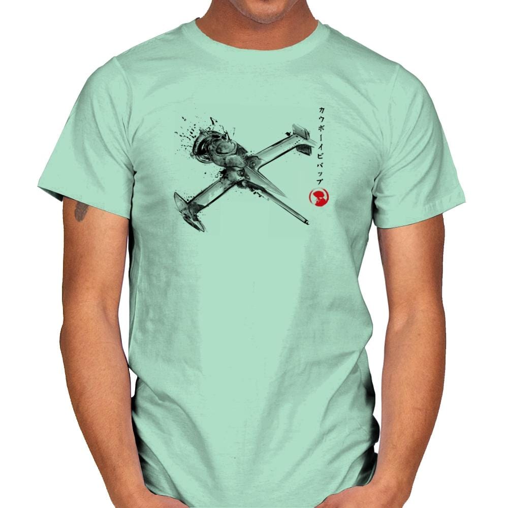 Mono Racer Sumi-E - Sumi Ink Wars - Mens T-Shirts RIPT Apparel Small / Mint Green