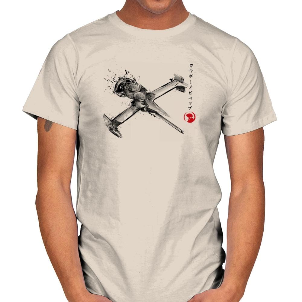 Mono Racer Sumi-E - Sumi Ink Wars - Mens T-Shirts RIPT Apparel Small / Natural