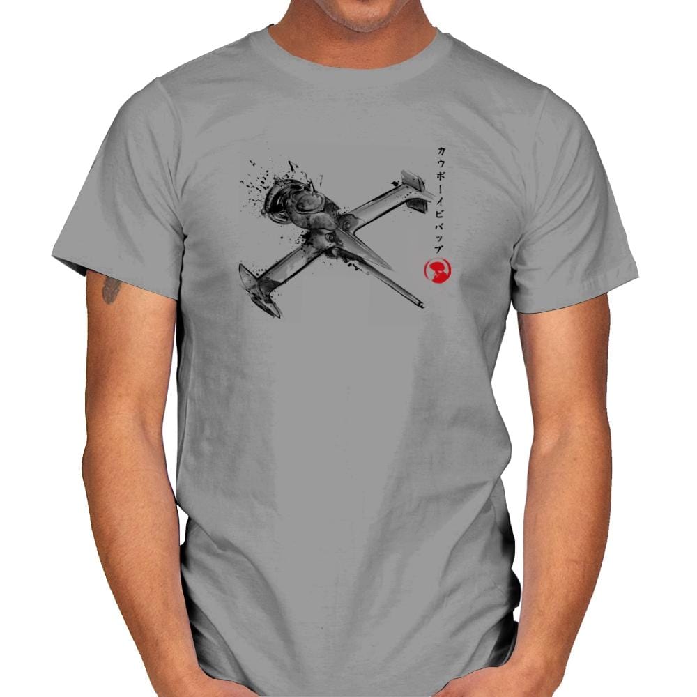Mono Racer Sumi-E - Sumi Ink Wars - Mens T-Shirts RIPT Apparel Small / Sport Grey