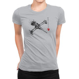 Mono Racer Sumi-E - Sumi Ink Wars - Womens Premium T-Shirts RIPT Apparel Small / Heather Grey