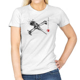 Mono Racer Sumi-E - Sumi Ink Wars - Womens T-Shirts RIPT Apparel Small / White