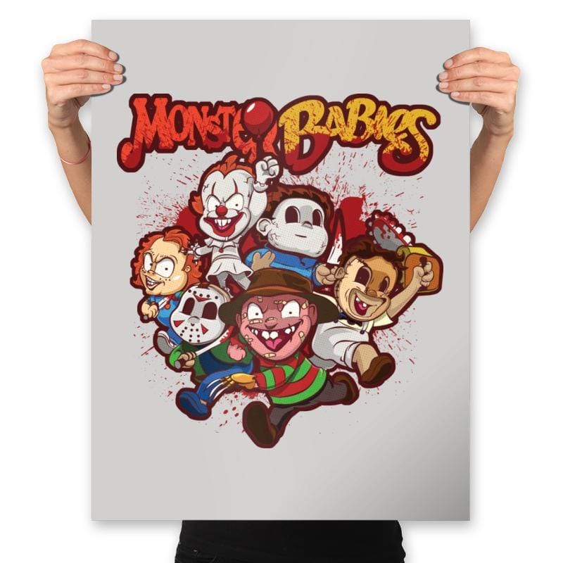 Monster Babies - Prints Posters RIPT Apparel 18x24 / Silver