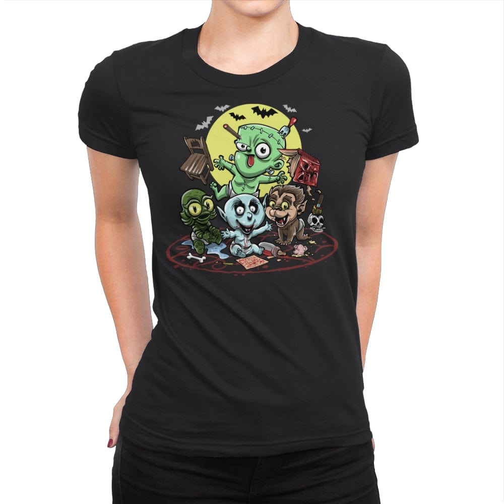 Monster Nursery - Womens Premium T-Shirts RIPT Apparel Small / Black