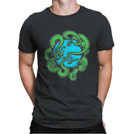 Monster of the Deep - Mens Premium T-Shirts RIPT Apparel Small / Heavy Metal