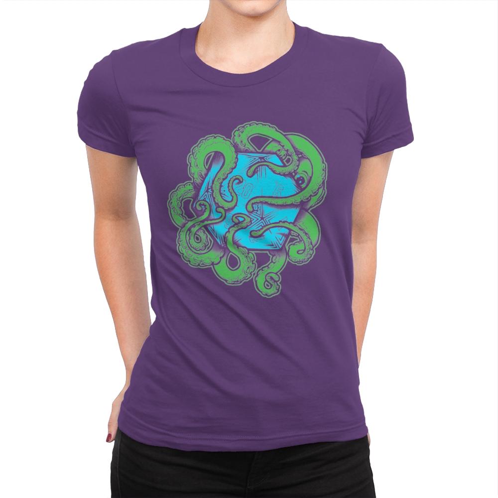 Monster of the Deep - Womens Premium T-Shirts RIPT Apparel Small / Purple Rush